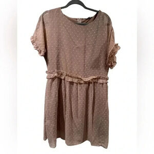 SHEIN Brown Polka Dot Dress